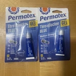 2-PACK Permatex 24005 Medium Strength Threadlocker Blue Gel Squeeze Tube, .18 Oz. Fixed Price $13.99.