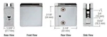 C.r. Laurence Z910BS Crl Brushed Stainless Z-series Square Type Flat Base Steel. Fixed Price $37.93.