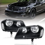 Pair Black Housing Clear Corner Headlamp Headlights For 2008-2014 Dodge Avenger. Fixed Price $77.88.