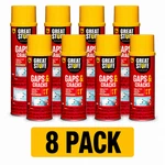 8 Pack Great Stuff Gaps & Cracks Spray Foam Sealant 12OZ Insulating Expanding. Fixed Price $65.99.