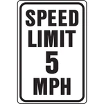 Hy-ko Speed Limit 5 Mph Sign 12" X 18" (1 Pc.). Fixed Price $22.62.