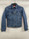 Vintage Levi's Trucker Denim Jacket 70411 0816 Red Flannel Lined Size 38 Blue. Fixed Price $49.99.