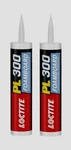 2 Loctite Pl 300 Foam Board Acrylic Latex Construction Adhesive Waterproof 10OZ. Fixed Price $24.99.