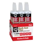 Kwik Seal Plus 10.1 Oz. Clear Premium Kitchen And Bath Siliconized Caulk (12-PAC. Fixed Price $102.83.