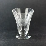 Tiffin Glass Optic Panel Cocktail Iced Tea Goblet W.j Hughes Hand Cut Cornflower. Fixed Price $10.00.