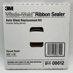 3M 08612 Window Weld Ribbon Sealer 3/8IN X 15FT Round Auto Glass Replat Kit. Fixed Price $32.54.