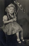 #21590 Greece 1950S. Girl (carnival Costume Holds Umbrella). Photo Size Rppc.. Fixed Price $8.00.