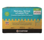 Natural Stone And Large Tile 50 Lb. White Premium Thinset Mortar. Fixed Price $57.68.