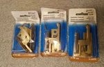 (3) Vintage Nos National Mfg Casement Rim & Mortise Strikes V750RM Brass Finish. Fixed Price $15.95.