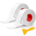 Mokani Tape Waterproof Self Adhesive, 2 Rolls White Caulking Sealant St.... Fixed Price $15.12.
