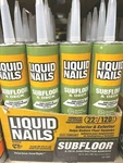 5 Qty Liquid Nails LN-902 Subfloor & Deck Interior Exterior Extreme Temps Adhesi. Fixed Price $53.09.