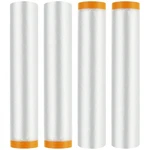 4 Rolls 8 X 66 Ft Painters Plastic With Tape, Pre-taped Masking Film,.... Fixed Price $38.60.