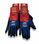 12 Pair Blue/black Safety Gloves Latex Coated Grip Cut Resistant. Fixed Price $24.99.