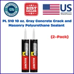 Loctite Concrete Crack And Masonry Polyurethane Sealant 10 Oz. Gray (2-PACK). Fixed Price $23.40.