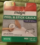 Bathroom Kitchen Magic Tub Wall Peel Caulk Strip Tight Seal Tape 1-5/8"X11 White. Fixed Price $11.99.