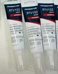 3 Tubes (2.8 Oz Ea) RTV102 Ge Momentive Silicone White High Performance Adhesive. Fixed Price $25.75.