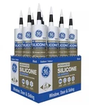 Ge Advanced Silicone Window And Door Black Caulk 10.1 Oz - Pack Of 12. Fixed Price $59.99.