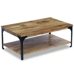 Vidaxl Coffee Table Natural Mango Wood, Steel. Fixed Price $190.99.
