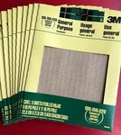 3M General Purpose Sanding Sheets 9" X 11" Various Grits Of 100, 150, & 220. Fixed Price $29.99.