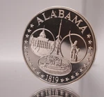 1975 Alabama Roll Tide War Eagle Franklin Mint 1OZ 925 Silver Bar Round C3451. Fixed Price $400.00.