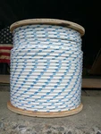 Sailboat Rigging Rope 3/8" X 150' White/blue Double Braided Sheet Halyard Line. Fixed Price $128.00.