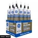 Ge Advanced Silicone Window And Door Black Caulk 10.1 Oz - Pack Of 12. Fixed Price $64.99.