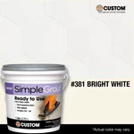 Custom Tile Installation Systems Simple Grout #381 Bright White Pre-mixed Qt. Fixed Price $26.97.