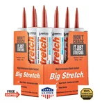 Sashco Big Stretch Acrylic Latex Caulk Sealant 10.5OZ Tube, Redwood, 12-PACK. Fixed Price $123.78.