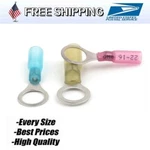Wire Crimp Connectors Heat Shrink Ring Terminals Waterproof 22-10 Awg Us. Fixed Price $8.99.