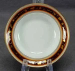 Set Of 12 Fischer & Mieg Gold Grapevine Brown Orange 4 1/2 Inch Bowls. Fixed Price $65.00.