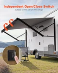 19FT Motorized Rv Awning Retractable Aluminum Frame Complete Kit Black Fade. Fixed Price $949.99.