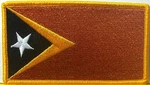 East Timor Flag Patch With Hook Adhesive Fastener Military Police Gold Emblem. Fixed Price $10.17.