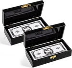 2 Pcs Acrylic Lockable Cash Box Organizer Money Holder Single Row Currency. Fixed Price $33.97.