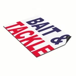Car Magnet Set Of 2 Bait Tackle Blue Red Advertising Industrial Sign. Fixed Price $62.99.