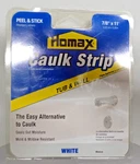 Homax 34015 Caulking Strip, Peel & Stick, White, Tub Wall, 7/8" 11'. Fixed Price $8.00.