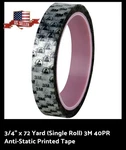 3M 40PR 3/4" X 72 Yd Anti-static Polyester Film Printed Tape, 1 Roll. Fixed Price $55.00.
