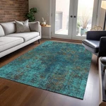 Chantille ACN940 Teal 10' X 14' Indoor Outdoor Area Rug, Easy Clean, Machine .... Fixed Price $568.12.