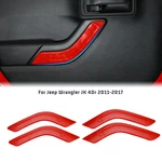 Red Interior Handle Panel Cover Trim Bezel For Jeep Wrangler Jk 11-17 4DOOR. Fixed Price $22.99.