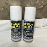 Lot Of 2 Flex Mini Spray Liquid Rubber Sealant Coating Portable Oz, White. Fixed Price $9.99.