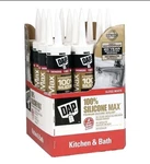 Dap Silicone Max 10.1-OZ Kitchen & Bath White Caulk 12 Pack. Fixed Price $100.00.