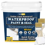 Rubber Liquid Waterproof Sealant, 11 LB/5 Kg White Quick Drying Multi Surface. Fixed Price $136.12.