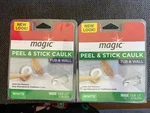Magic Peel & Stick Caulk Wall White 1-5/8" X 11' Bathtub Shower Water Seal. Fixed Price $24.99.