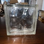 Architectural Square Mid Century Wavy Glass Block Large. Fixed Price $10.00.