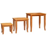 Nesting Side Tables 3 Pcs Natural Solid Mahogany Wood Vidaxl. Fixed Price $155.99.