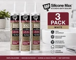 Dap Silicone Max 100% Waterproof Kitchen & Bath Sealant White 10.1 Oz (3-PACK). Fixed Price $20.49.