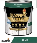 Olympic Elite Solid Stain + Sealant Beige 1 Gal Waterproof For Wood. Fixed Price $26.00.