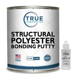 True Composites Structural Polyester Bonding Quart, Clear Or Transparent. Fixed Price $50.05.
