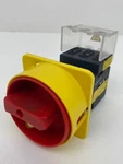Merz ML1-040 Door Mounting Red/yellow Handle Disconnect Switch, 3P, 600VAC, 40A. Fixed Price $50.00.