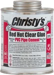 Christy's Red Hot Clear Glue Pvc Pipe Cement 16 Fl Oz Fast Setting Low Voc. Fixed Price $27.89.