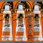 Gorilla Waterproof Caulk & 100% Silicone 2.8 Oz Tube Clear Sealant 3-PACK. Fixed Price $24.95.